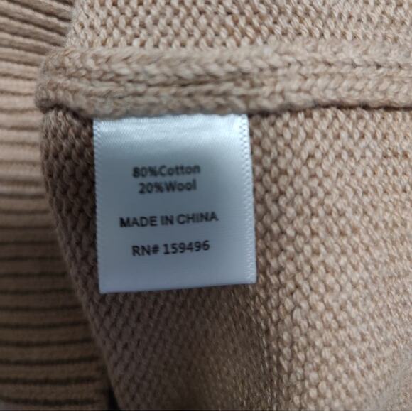 Billie The Label Cappuccino Long Balloon Sleeve Scoop Neck Harlow Sweater XS - Picture 9 of 9